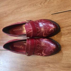 Red booties socofy 90's pattern